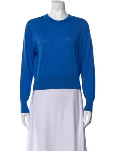 Pre-owned Apiece Apart Wool Crew Neck Sweater In Blue