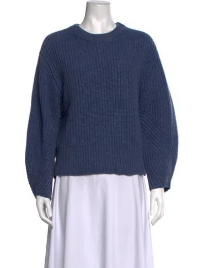 Pre-owned Apiece Apart Wool Crew Neck Sweater In Blue