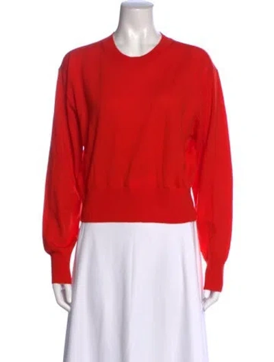 Pre-owned Apiece Apart Wool Crew Neck Sweatshirt In Orange