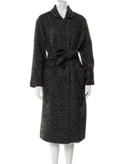 Pre-owned Apiece Apart Wool Faux Fur Coat In Black