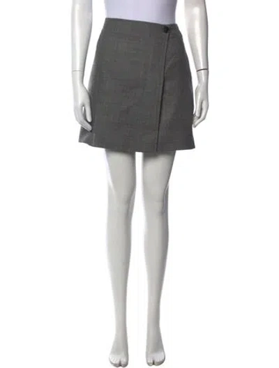 Pre-owned Apiece Apart Wool Mini Skirt In Gray