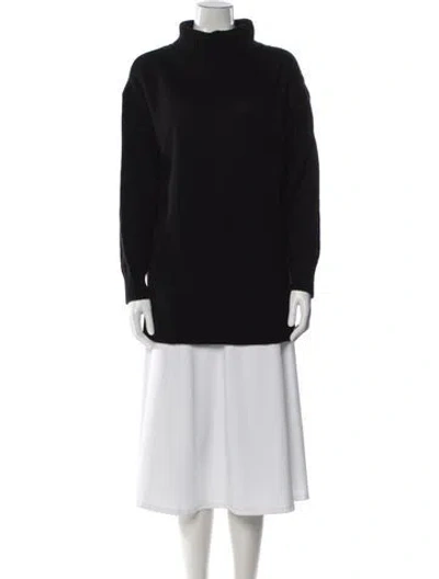 Pre-owned Apiece Apart Wool Mock Neck Sweater In Blue