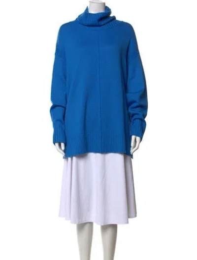 Pre-owned Apiece Apart Wool Turtleneck Sweater In Blue