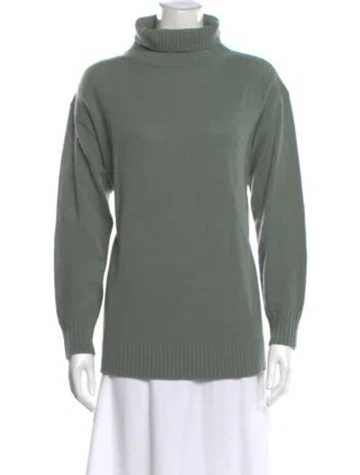 Pre-owned Apiece Apart Wool Turtleneck Sweater In Green