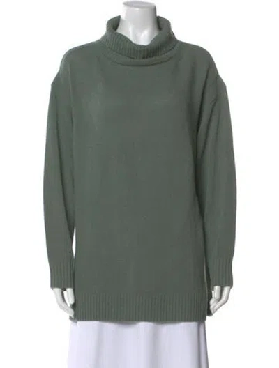 Pre-owned Apiece Apart Wool Turtleneck Sweater In Green
