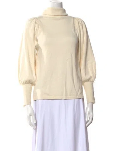 Pre-owned Apiece Apart Wool Turtleneck Sweater In Neutral