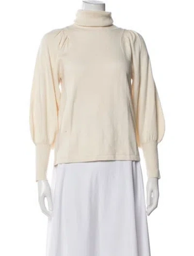 Pre-owned Apiece Apart Wool Turtleneck Sweater In Neutrals