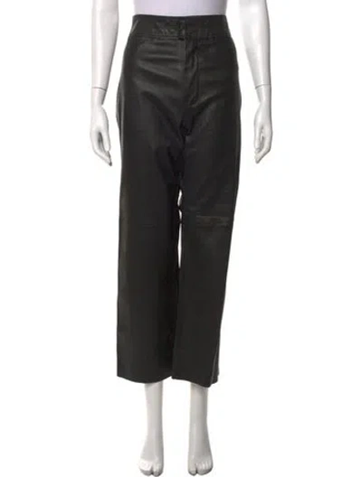 Pre-owned Apiece Apart Wool Wide Leg Pants In Black