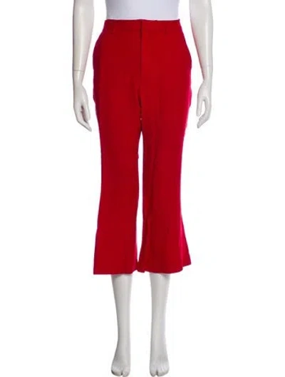 Pre-owned Apiece Apart Wool Wide Leg Pants In Red