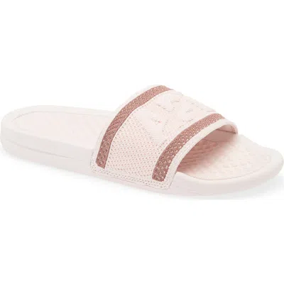 Apl Athletic Propulsion Labs Apl Big Logo Techloom Knit Sport Slide In Chalk/beachwood