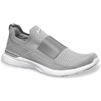 Apl Athletic Propulsion Labs Apl Techloom Bliss Knit Running Shoe In Cement/white