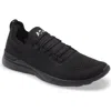 Apl Athletic Propulsion Labs Techloom Breeze Knit Running Shoe In Black/white/black
