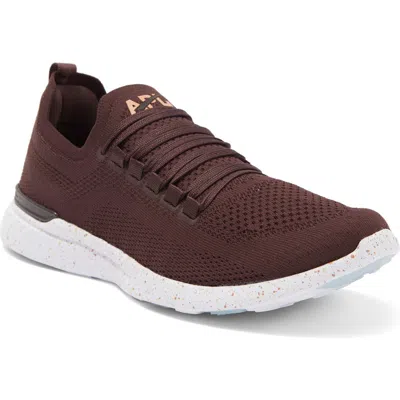 Apl Athletic Propulsion Labs Apl Techloom Breeze Knit Running Shoe In Dark Umber/almond Butter