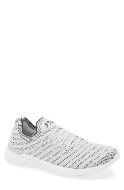 Apl Athletic Propulsion Labs Apl Techloom Wave Hybrid Running Shoe In Harbor Grey/navy/white