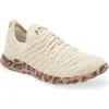 Apl Athletic Propulsion Labs Apl Techloom Wave Hybrid Running Shoe In Parchment/caramel/leopard