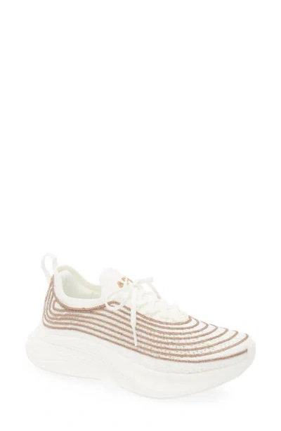 Apl Athletic Propulsion Labs Apl Techloom Zipline Running Shoe In Ivory/bronze