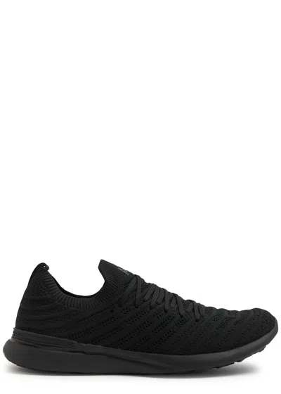 Apl Athletic Propulsion Labs Athletic Propulsion Labs Techloom Wave Knitted Sneakers In Black