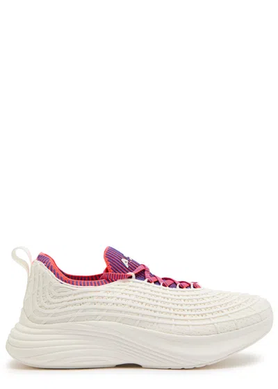 Apl Athletic Propulsion Labs Athletic Propulsion Labs Techloom Zipline Embroidered Knit Sneakers In White