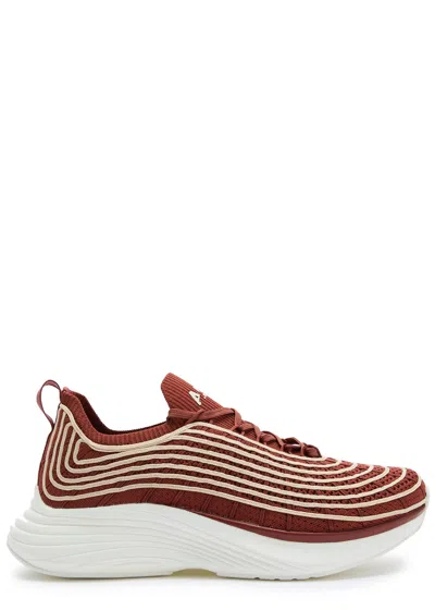 Apl Athletic Propulsion Labs Athletic Propulsion Labs Techloom Zipline Knitted Sneakers In Burgundy