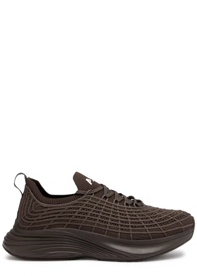 Apl Athletic Propulsion Labs Athletic Propulsion Labs Techloom Zipline Knitted Sneakers In Chocolate