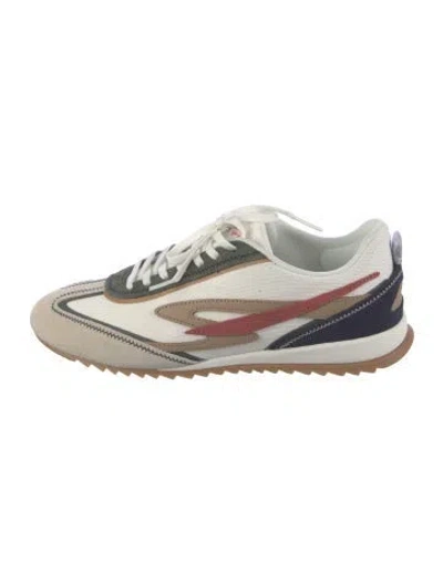 Pre-owned Apl Athletic Propulsion Labs Canvas Colorblock Pattern Athletic Sneakers In White
