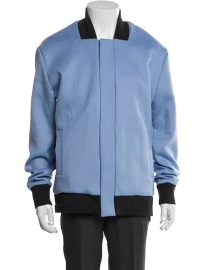 Pre-owned Apl Athletic Propulsion Labs Colorblock Pattern Bomber Jacket In Blue