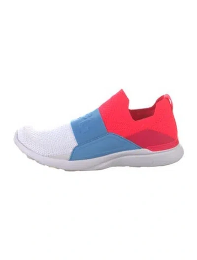 Pre-owned Apl Athletic Propulsion Labs Colorblock Pattern Grosgrain Trim Athletic Sneakers In Red