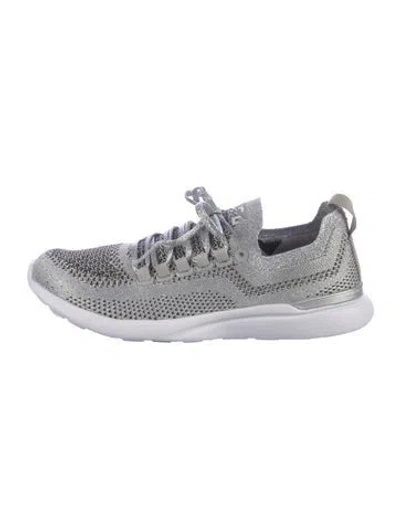 Pre-owned Apl Athletic Propulsion Labs Glitter Accents Athletic Sneakers In Silver