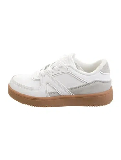 Pre-owned Apl Athletic Propulsion Labs Leather Athletic Sneakers In Silver