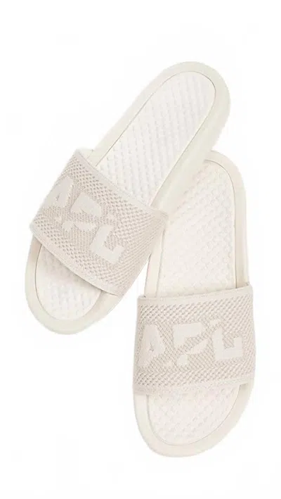 Apl Athletic Propulsion Labs Men's Big Logo Techloom Slide In Parchment In Neutral