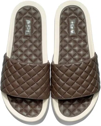 Apl Athletic Propulsion Labs Men's Lusso Slide In Chocolate/pristine In Multi