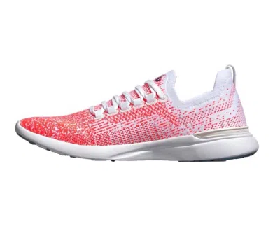 Apl Athletic Propulsion Labs Men's Techloom Breeze Shoes In White/impulse Red/ombre In Animal Print