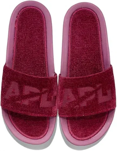 Apl Athletic Propulsion Labs Men's Techloom Velvet Slide In Burgundy