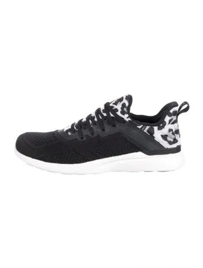 Pre-owned Apl Athletic Propulsion Labs Mesh Animal Print Athletic Sneakers In Black