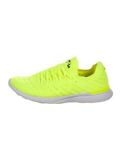 Pre-owned Apl Athletic Propulsion Labs Mesh Graphic Print Sneakers In Yellow