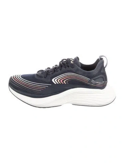 Pre-owned Apl Athletic Propulsion Labs Mesh Striped Athletic Sneakers In Blue