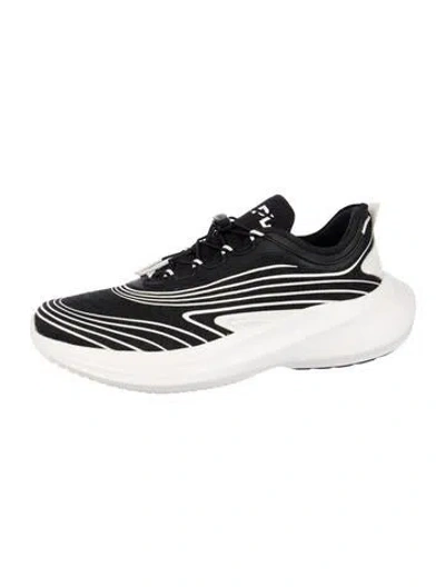 Pre-owned Apl Athletic Propulsion Labs Mesh Striped Athletic Sneakers W/ Tags In Black/white