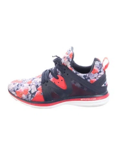 Pre-owned Apl Athletic Propulsion Labs Neoprene Floral Print Athletic Sneakers In Blue