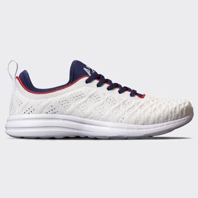 Apl Athletic Propulsion Labs Techloom Phantom Sneakers In White/royal Navy/red
