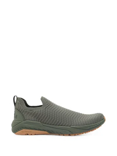 Apl Athletic Propulsion Labs Techloom Traveler Chevron-knit Slip-on Sneakers In Green