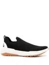 Apl Athletic Propulsion Labs Athletic Propulsion Labs Techloom Traveler Herringbone-knit Sneakers In Black/ivory/gum