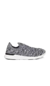 Apl Athletic Propulsion Labs Women's Techloom Wave Running Shoes In Heather Grey/black/white In Grey