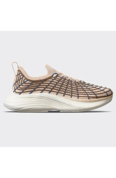 Apl Athletic Propulsion Labs Techloom Zipline Light Fawn Chocolate Navy Sneaker In Brown