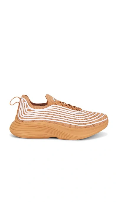 Apl Athletic Propulsion Labs Techloom Zipline Sneaker In Almond Butter & Ivory