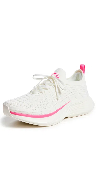 Apl Athletic Propulsion Labs Techloom Zipline Sneakers Ivory/fusion Pink In White