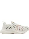 Apl Athletic Propulsion Labs Techloom Zipline Striped Knit Sneakers In White