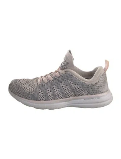 Pre-owned Apl Athletic Propulsion Labs Tweed Pattern Glitter Accents Athletic Sneakers In Gray