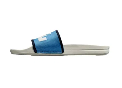 Apl Athletic Propulsion Labs Women's Big Logo Techloom Slide In Ivory/coastal Blue/midnight