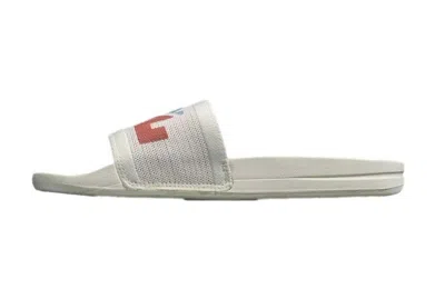 Apl Athletic Propulsion Labs Women's Big Logo Techloom Slide In Ivory/frozen Grey/cedar In White
