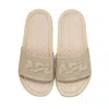Apl Athletic Propulsion Labs Women's Big Logo Techloom Slide In Parchment In Beige
